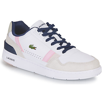 Schuhe Damen Sneaker Low Lacoste T-CLIP Weiss / Rosa / Marine