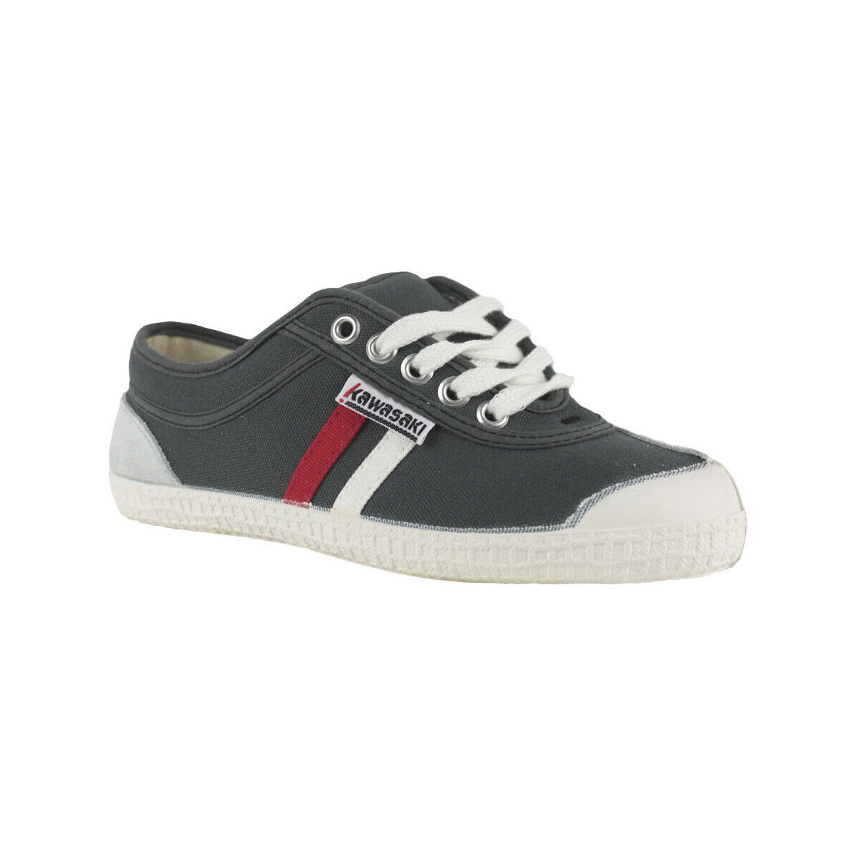 Schuhe Herren Sneaker Kawasaki Retro 23 Canvas Shoe K23 644W Koks Stripe Grau