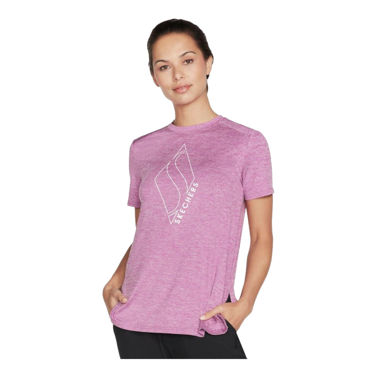 Kleidung Damen T-Shirts Skechers Diamond Blissful Tee Violett