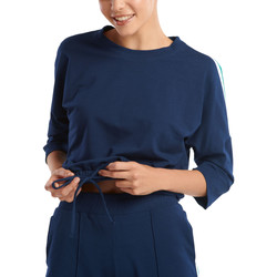 Kleidung Damen Tops / Blusen Lisca T-Shirt mit Dreiviertel-Ärmeln Retromania  Cheek Blau