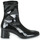 Schuhe Damen Low Boots Myma 5897-MY-STRECH-VERNIS Schwarz