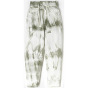 Jeans Milina loose mit hohe Taille tie and dye khaki