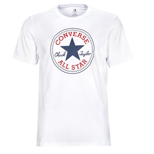Kleidung T-Shirts Converse GO-TO CHUCK TAYLOR CLASSIC PATCH TEE Weiss