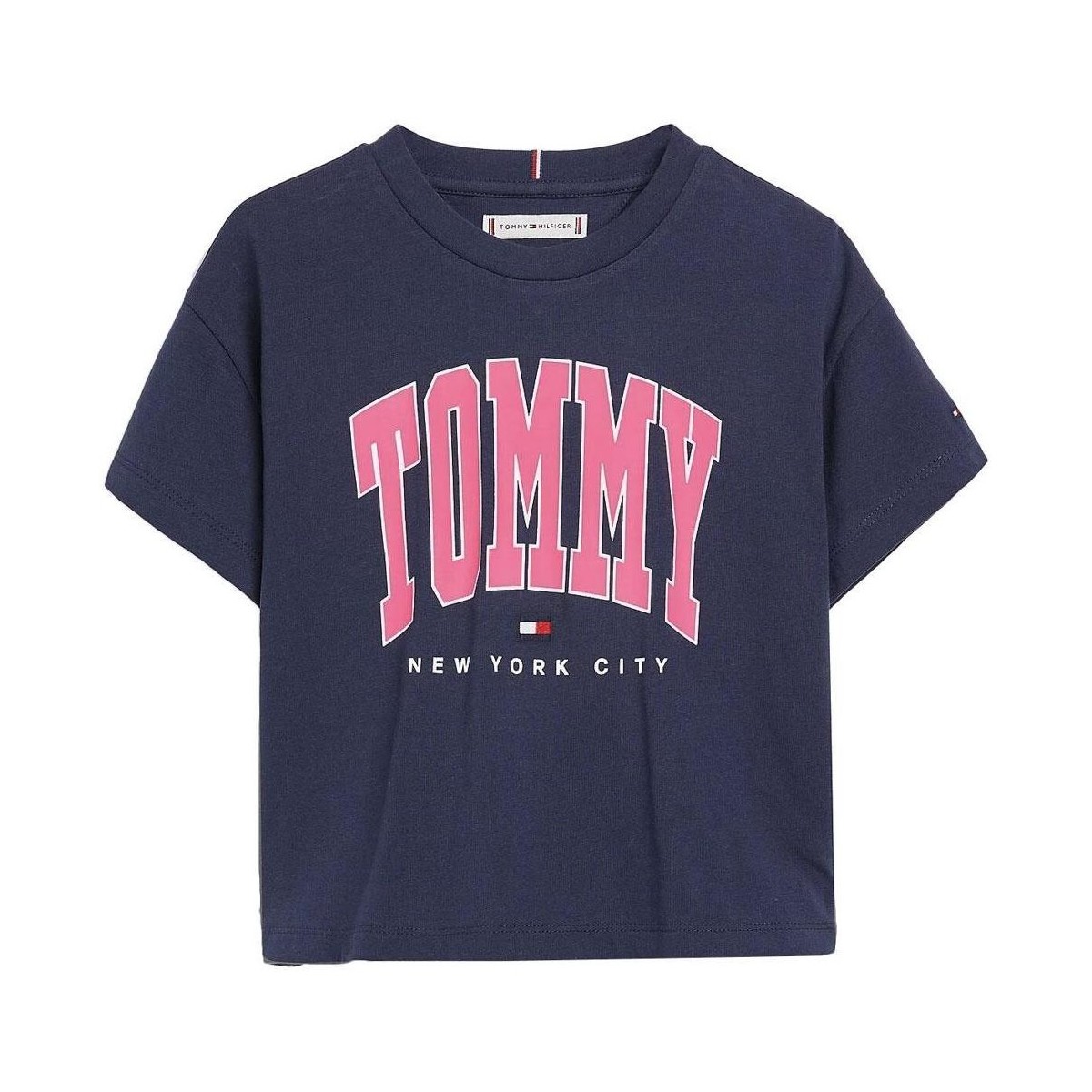 Kleidung Mädchen T-Shirts & Poloshirts Tommy Hilfiger  Blau