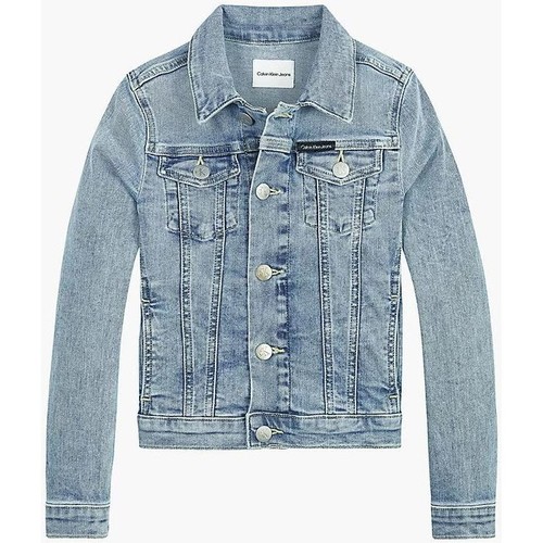 Kleidung Mädchen Jacken Calvin Klein Jeans IG0IG01440 TRUCKER-IA4 VASH MID Blau