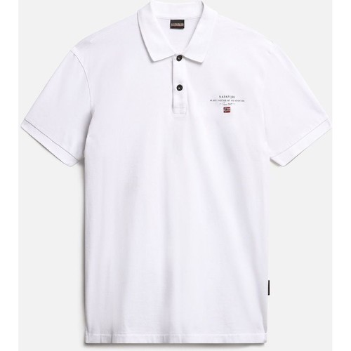 Kleidung Herren T-Shirts & Poloshirts Napapijri ELBAS JERSEY - NP0A4GB4-002 BRIGHT WHITE Weiss