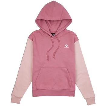 Kleidung Damen Sweatshirts Converse Colorblocked French Terry Hoodie Rosa