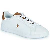 Schuhe Sneaker Low Polo Ralph Lauren HRT CT II-SNEAKERS-LOW TOP LACE Weiss / Cognac