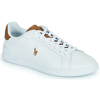 Schuhe Herren Sneaker Low Polo Ralph Lauren HRT CT II-SNEAKERS-LOW TOP LACE Weiss / Cognac