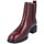 Schuhe Damen Low Boots Wonders Damen Stiefeletten mit niedrigem Absatz D-9303 Bordeaux