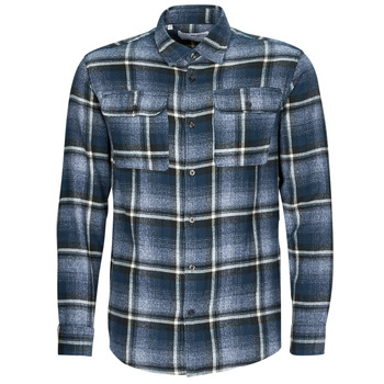 Kleidung Herren Langärmelige Hemden Selected SLHREGSCOT CHECK SHIRT Blau