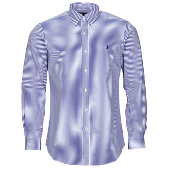 Kleidung Herren Langärmelige Hemden Polo Ralph Lauren ZSC11C-CUBDPPCS-LONG SLEEVE-SPORT SHIRT Blau / Weiss