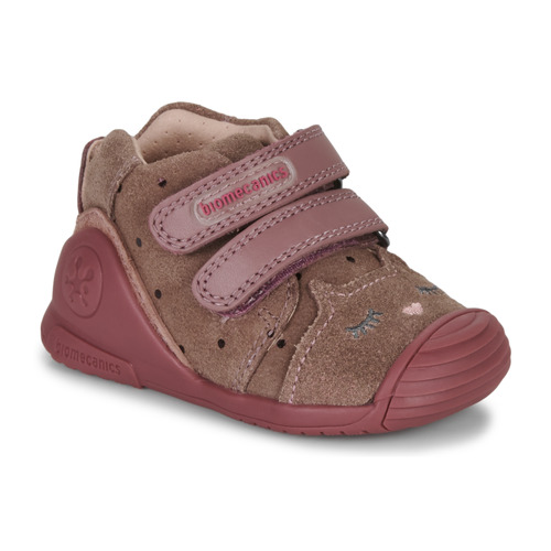 Schuhe Mädchen Sneaker Low Biomecanics BIOGATEO CASUAL Braun / Rosa