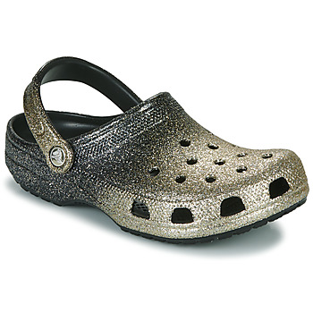 Schuhe Damen Pantoletten / Clogs Crocs CLASSIC OMBRE GLITTER CLOG Schwarz / Gold