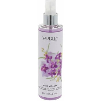 Beauty Damen pflegende Körperlotion Yardley April Violets Fragrance Mist 200ml Spray 