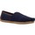 Schuhe Herren Leinen-Pantoletten mit gefloch Toms 10017681 Blau