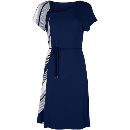 Kleidung Damen Kleider Lisca Sommerkleid mit kurzen Ärmeln Quinby Blau