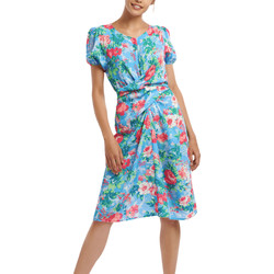Kleidung Damen Maxikleider Lisca Sommerkleid mit kurzen Ärmeln Manila Blau