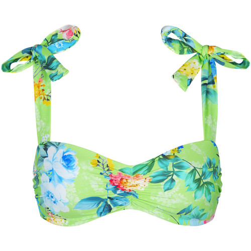 Kleidung Damen Bikini Ober- und Unterteile Lisca Bandeau-Badeanzug-Top ohne Bügel Manila Grün