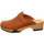 Schuhe Damen Pantoletten / Clogs Softclox Pantoletten Clog S3345-48 cognac Braun