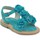 Schuhe Kinder Sneaker Low Oca Loca OCA LOCA Baby Sandale Blumen Blau