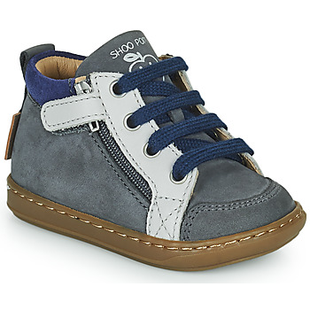 Schuhe Jungen Sneaker High Shoo Pom BOUBA BI ZIP Blau / Weiss