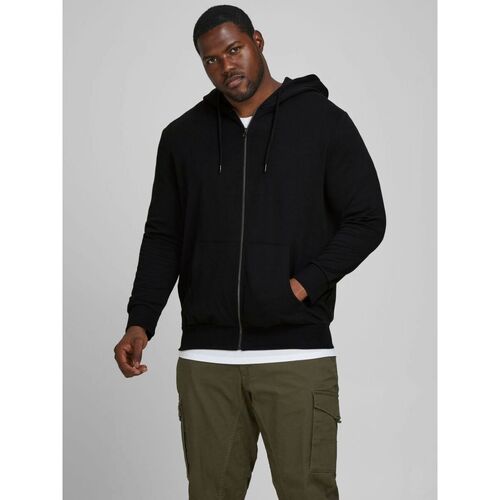 Jack & Jones 12182493 BASIC SWEAT ZIP-BLACK Schwarz