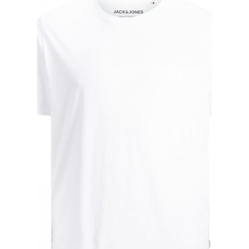 Kleidung Herren T-Shirts & Poloshirts Jack & Jones 12158482 BASIC TEE-WHITE Weiss
