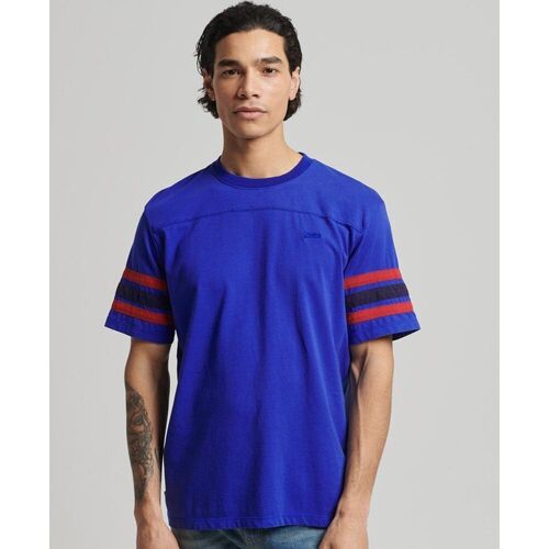 Kleidung Herren T-Shirts & Poloshirts Superdry M1011357A QUARTERBACK TEE-3H1 REGAL BLUE Blau