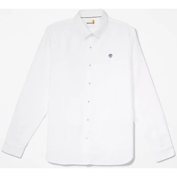 Kleidung Herren Langärmelige Hemden Timberland TB0A2DC31001 - LINEN SHIRT-WHITE Weiss