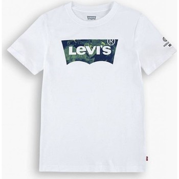 Kleidung Jungen T-Shirts & Poloshirts Levi's 9EF347 GRAPHIC TEE-001 WHITE Weiss