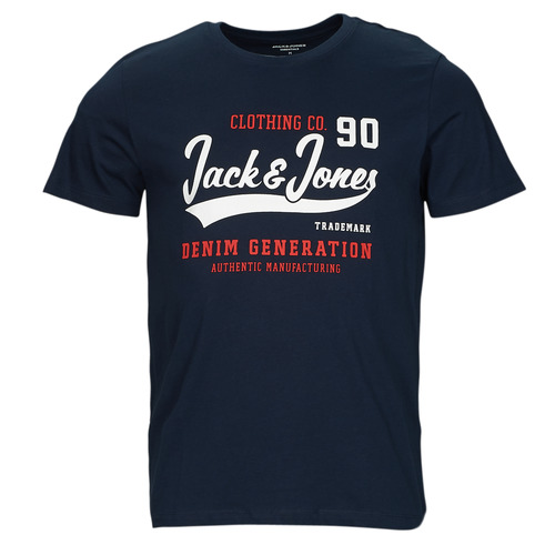 Kleidung Herren T-Shirts Jack & Jones JJELOGO TEE SS O-NECK 2 COL Marine