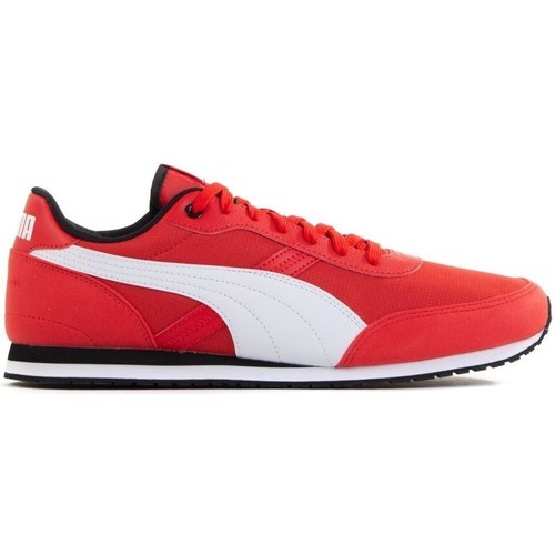 Schuhe Herren Sneaker Low Puma ST Runner Essential Rot, Weiß