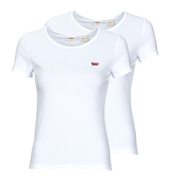Kleidung Damen T-Shirts Levi's 2PACK CREWNECK TEE Weiss