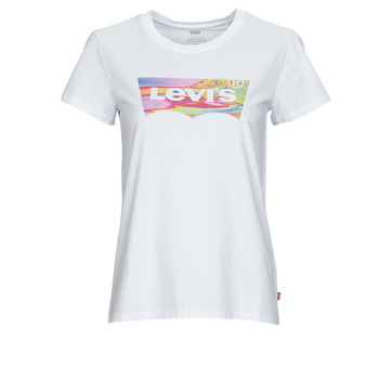Kleidung Damen T-Shirts Levi's THE PERFECT TEE Weiss / grau / stahl / Marmoriert / Hell / Weiss