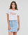 Kleidung Damen T-Shirts Levi's THE PERFECT TEE Weiss / grau / stahl / Marmoriert / Hell / Weiss