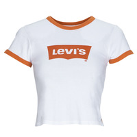 Kleidung Damen T-Shirts Levi's GRAPHIC RINGER MINI TEE Orange / Hell / Weiss