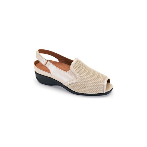 Schuhe Damen Sandalen / Sandaletten Calzamedi Sandale elastische Klinge Beige
