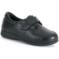 Schuhe Damen Derby-Schuhe & Richelieu Calzamedi breiten und bequemen Mokassins mit Klettverschluss Schwarz