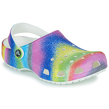 Schuhe Kinder Pantoletten / Clogs Crocs Classic Spray Dye Clog K Weiss / Multicolor