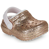 Schuhe Mädchen Pantoletten / Clogs Crocs Classic Lined Glitter Clog T Gold