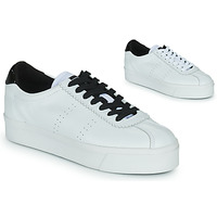 Schuhe Damen Sneaker High Superga WHITE BLACK Weiss