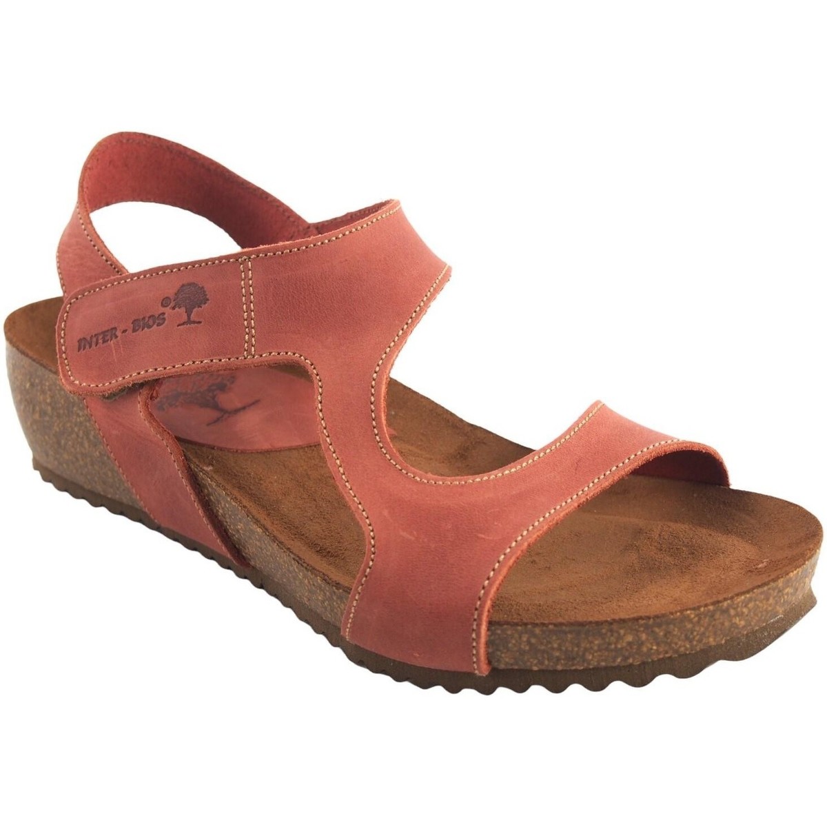 Schuhe Damen Multisportschuhe Interbios INTER BIOS 5316 Damensandale in Fliesen Rot