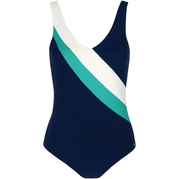 Kleidung Damen Badeanzug Lisca Einteiliger Shapewear-Bikini vorgeformt ohne Bügel Saint Blau