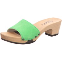 Schuhe Damen Pantoffel Softclox Pantoletten Kelly S3382 62 green (hazelnut) Kaschmir S3382 62 grün