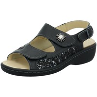 Schuhe Damen Sandalen / Sandaletten Longo Sandaletten Bequeme Sandalette mit Stretcheinsatz 1093904 schwarz