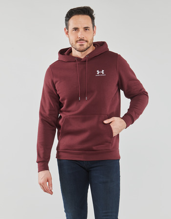 Kleidung Herren Sweatshirts Under Armour UA Essential Fleece Hoodie Chestnut / Rot / Weiss