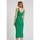 Kleidung Damen Kleider Robin-Collection Elastisches Rippenkleid Für Da T Grün