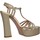 Schuhe Damen Sandalen / Sandaletten G.p.per Noy Gp376 Sandelholz Frau Platin Silbern