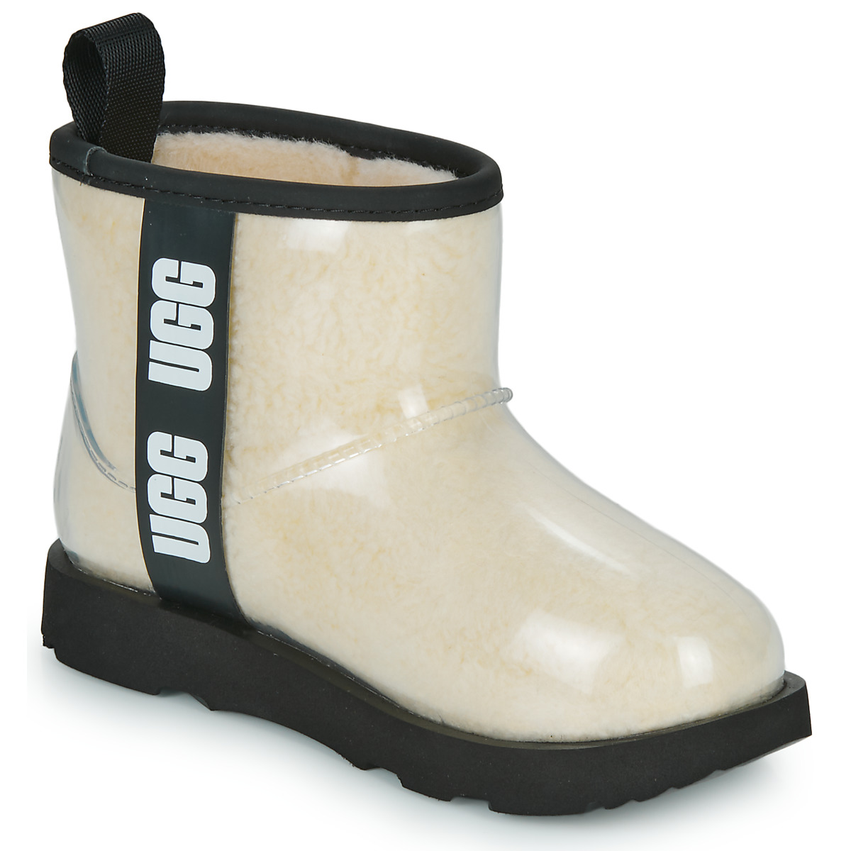 Schuhe Kinder Boots UGG KIDS' CLASSIC CLEAR MINI II Beige / Schwarz